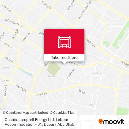 Qusais, Lamprell Energy Ltd. Labour Accommodation - 01 map
