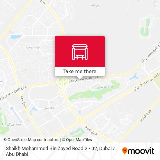 Shaikh Mohammed Bin Zayed  Road 2 - 02 map