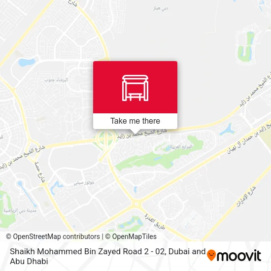 Shaikh Mohammed Bin Zayed  Road 2 - 02 map