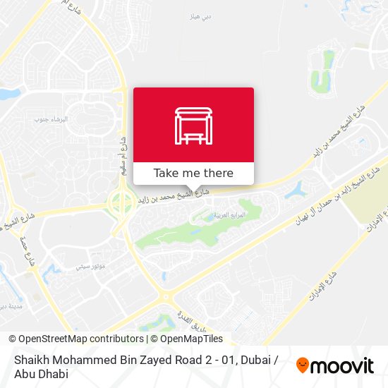 Shaikh Mohammed Bin Zayed  Road 2 - 01 map