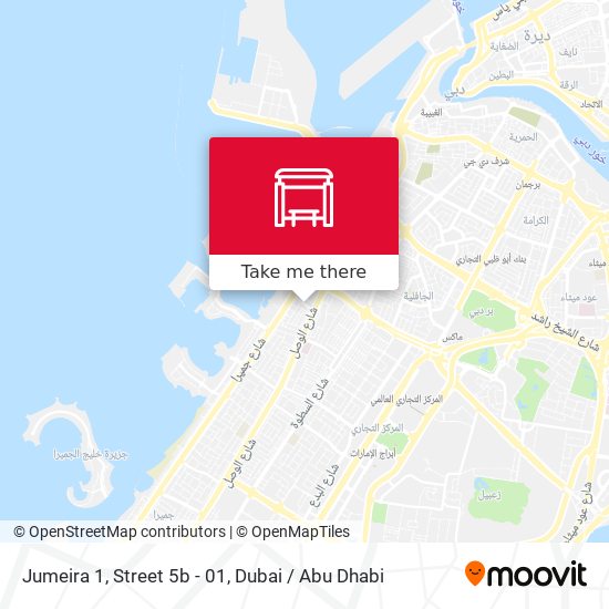 Jumeira 1, Street 5b - 01 map