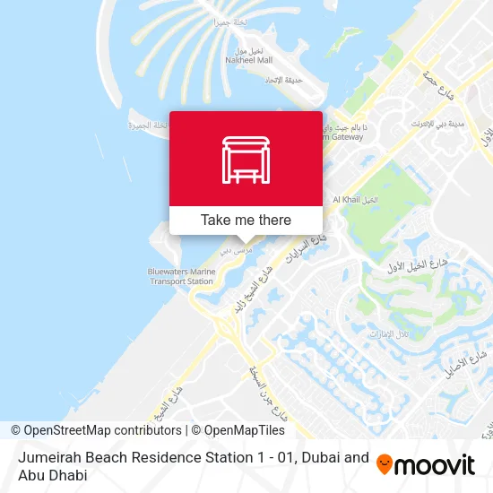 Jumeirah Beach Residence Station 1 - 01 map