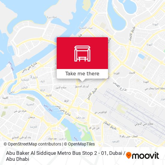 Abu Baker Al Siddique Metro Bus Stop 2 - 01 map