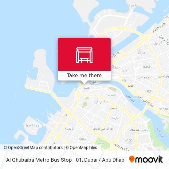 Al Ghubaiba Metro Bus Stop - 01 map