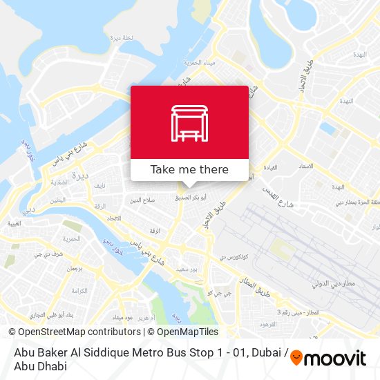 Abu Baker Al Siddique Metro Bus Stop 1 - 01 map