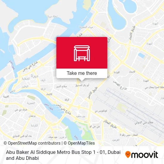 Abu Baker Al Siddique Metro Bus Stop 1 - 01 map