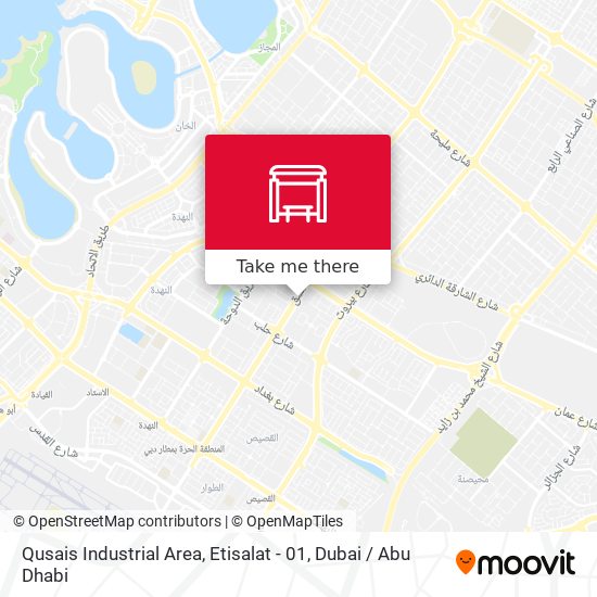 Qusais Industrial Area, Etisalat - 01 map