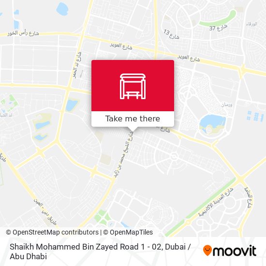 Shaikh Mohammed Bin Zayed  Road 1 - 02 map
