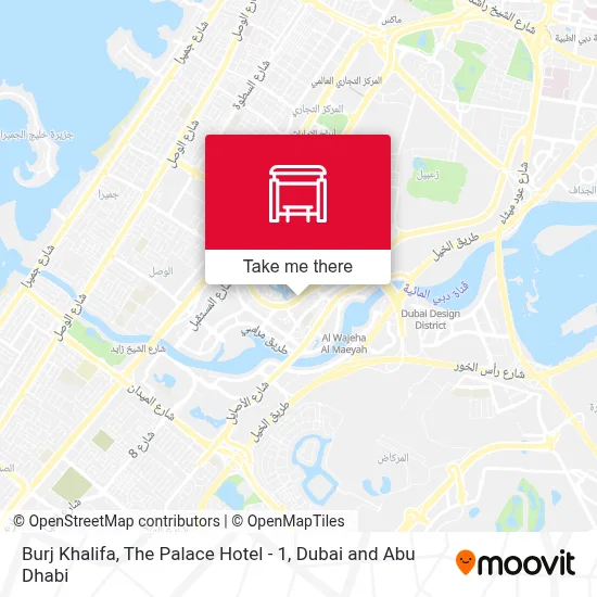Burj Khalifa, The Palace Hotel - 1 map