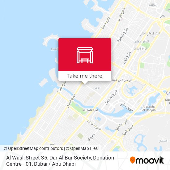 Al Wasl, Street 35, Dar Al Bar Society, Donation Centre - 01 map