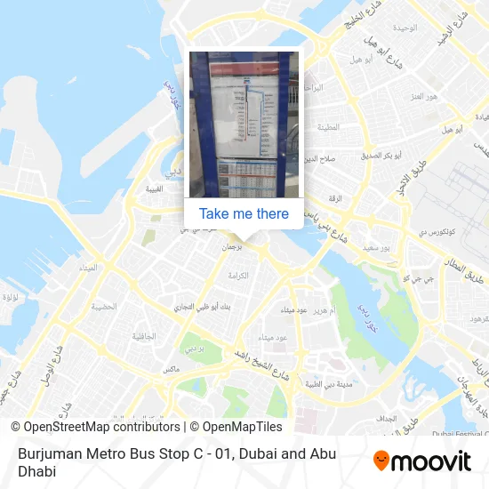 Burjuman Metro Bus Stop C - 01 map