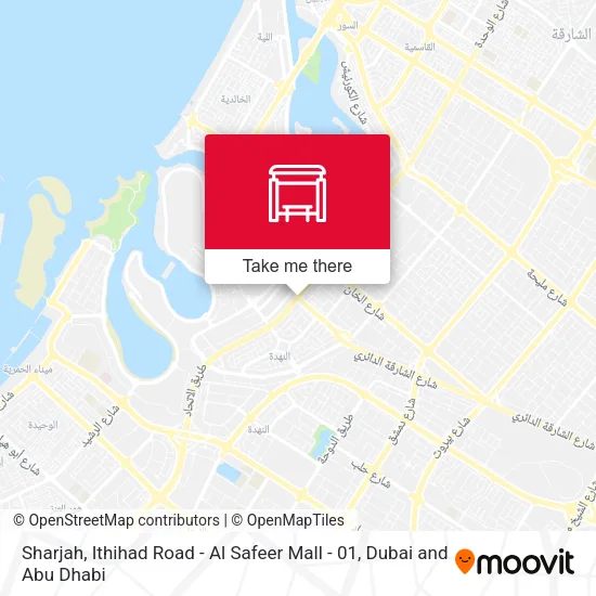 Sharjah, Ithihad Road - Al Safeer Mall - 01 map