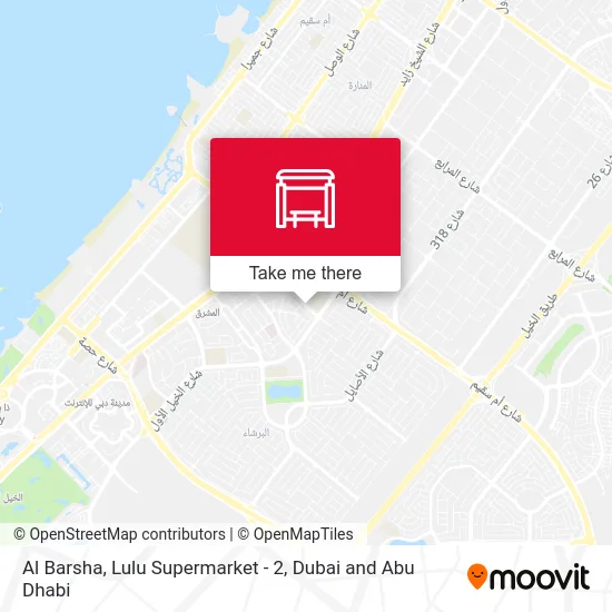 Al Barsha, Lulu Supermarket - 2 map