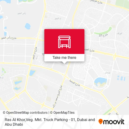 Ras Al Khor,Veg. Mkt. Truck Parking - 01 map