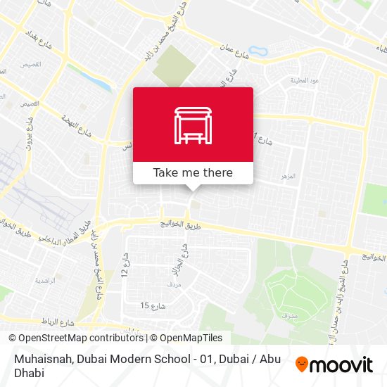 Muhaisnah, Dubai Modern School - 01 map