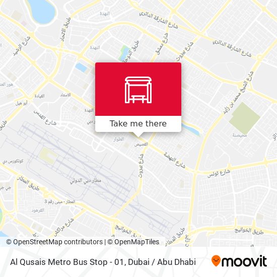 Al Qusais Metro Bus Stop - 01 map