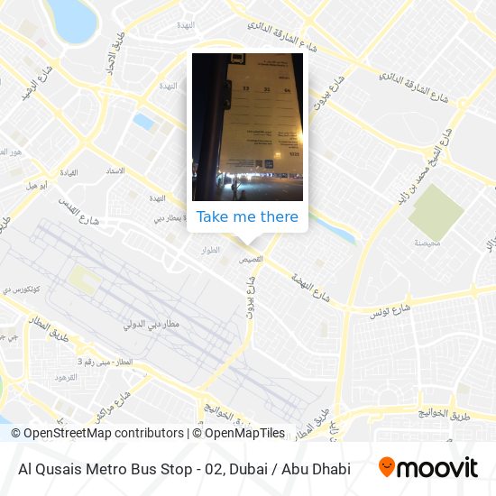 Al Qusais Metro Bus Stop - 02 map