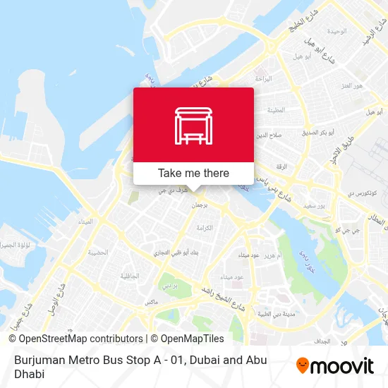 Burjuman Metro Bus Stop A - 01 map