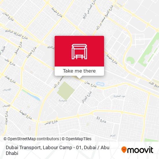 Dubai Transport, Labour Camp - 01 map