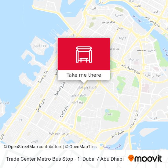 Trade Center Metro Bus Stop - 1 map