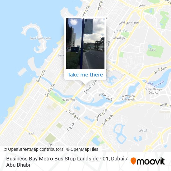 Business Bay Metro Bus Stop Landside - 01 map