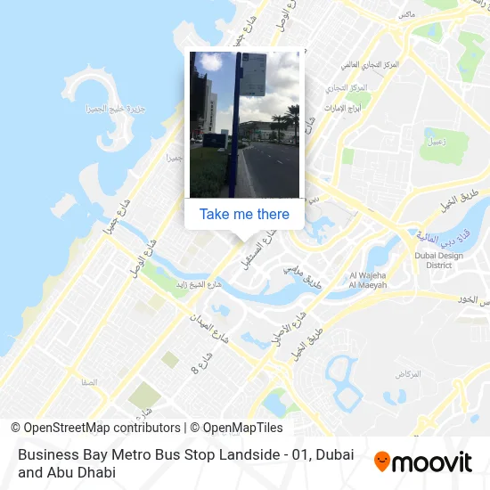 Business Bay Metro Bus Stop Landside - 01 map