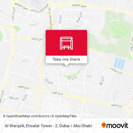 Al Warqa'A, Etisalat Tower - 2 map