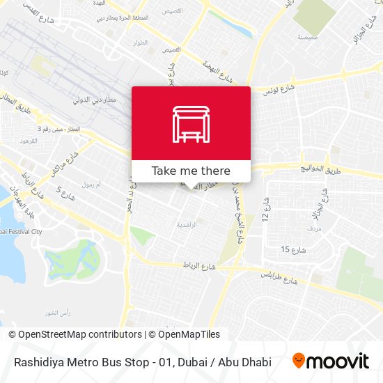 Rashidiya Metro Bus Stop - 01 map