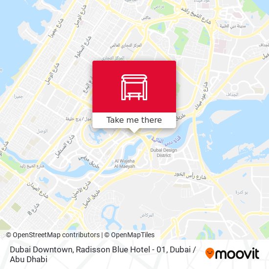 Dubai Downtown, Radisson Blue Hotel - 01 map
