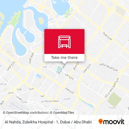 Al Nahda, Zuleikha Hospital - 1 map