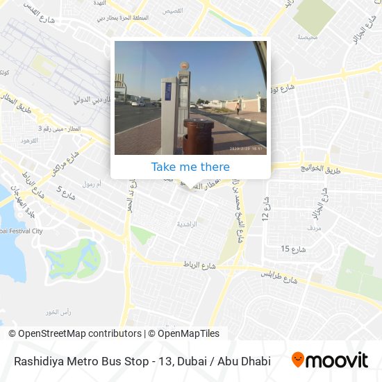 Rashidiya Metro Bus Stop - 13 map