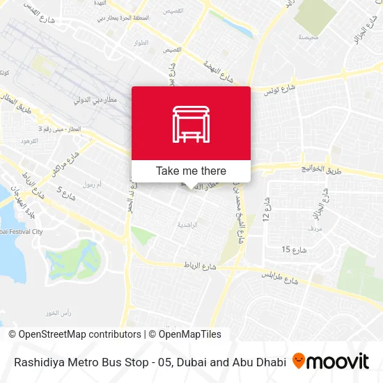 Rashidiya Metro Bus Stop - 05 map