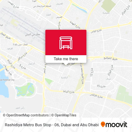 Rashidiya Metro Bus Stop - 06 map