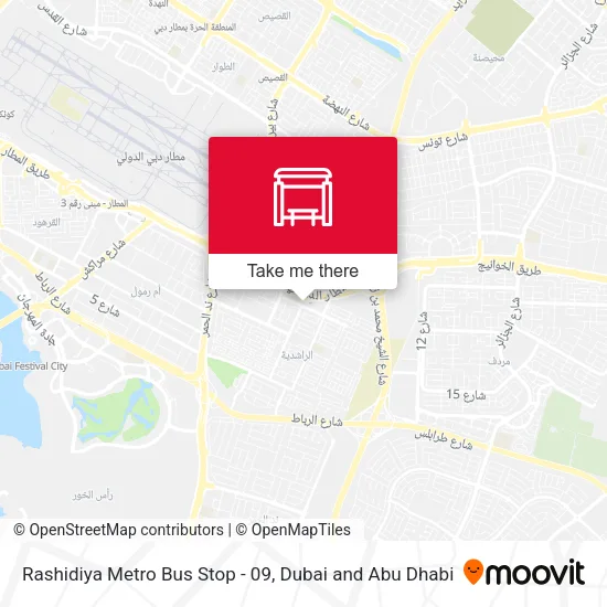 Rashidiya Metro Bus Stop - 09 map
