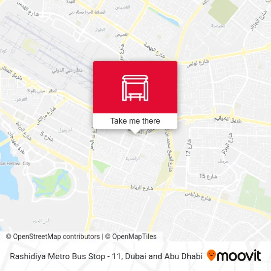 Rashidiya Metro Bus Stop - 11 map