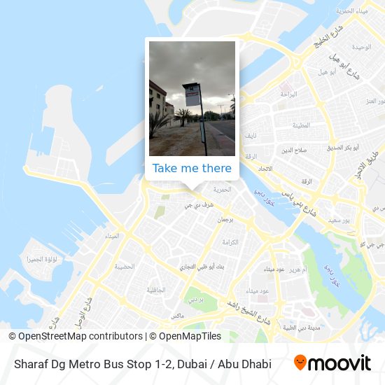 Sharaf Dg Metro Bus Stop 1-2 map