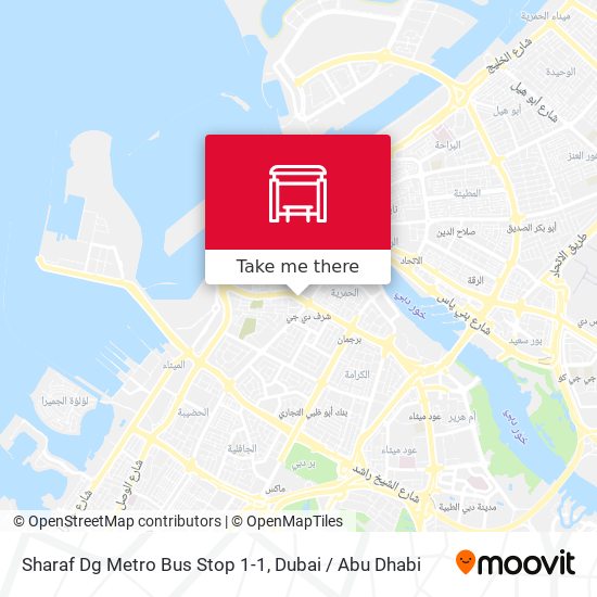 Sharaf Dg Metro Bus Stop 1-1 map