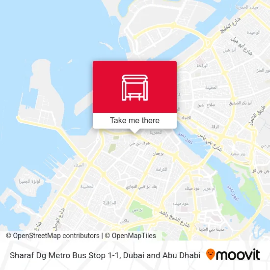 Sharaf Dg Metro Bus Stop 1-1 map