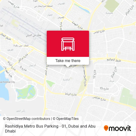 Rashidiya Metro Bus Parking - 01 map