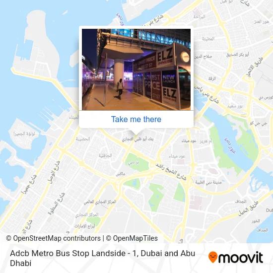 Adcb Metro Bus Stop Landside - 1 map