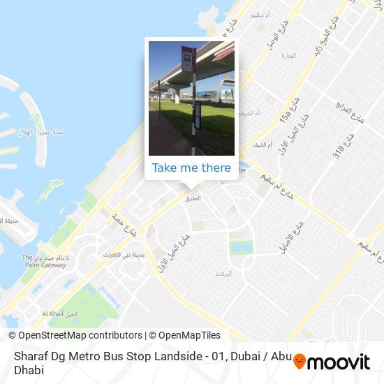 Sharaf Dg Metro Bus Stop Landside - 01 map