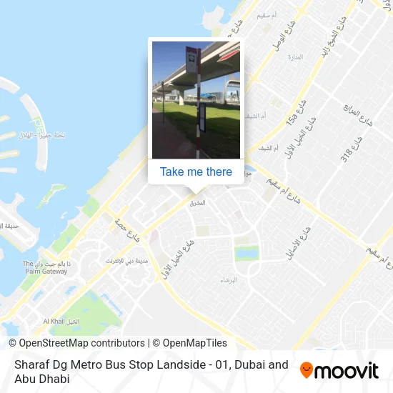 Sharaf Dg Metro Bus Stop Landside - 01 map