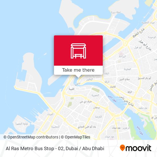 Al Ras  Metro Bus Stop - 02 map