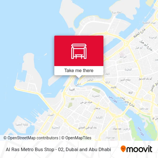 Al Ras  Metro Bus Stop - 02 map