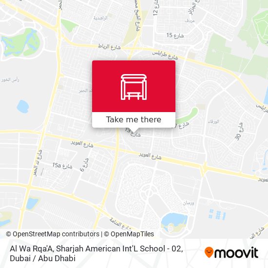 Al Wa Rqa'A, Sharjah American Int'L School - 02 map