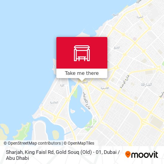 Sharjah, King Faisl Rd, Gold Souq (Old) - 01 map