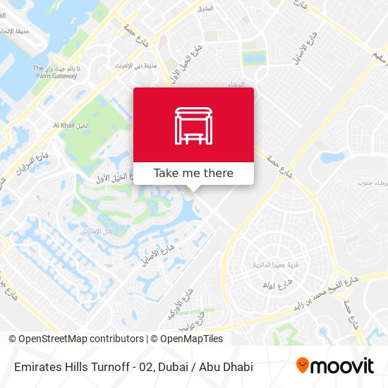 Emirates Hills Turnoff - 02 map