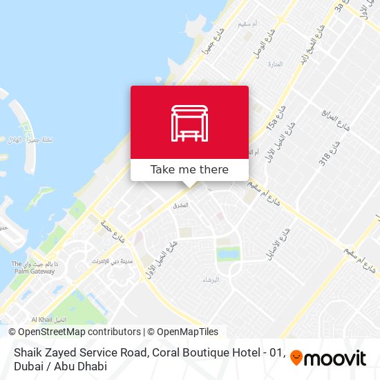 Shaik Zayed Service Road, Coral Boutique Hotel - 01 map