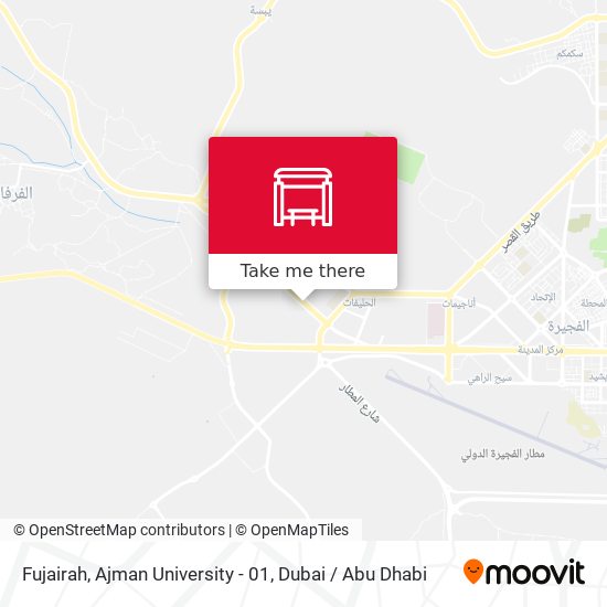 Fujairah, Ajman University - 01 map