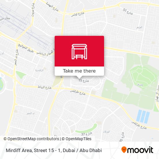 Mirdiff Area, Street 15 - 1 map